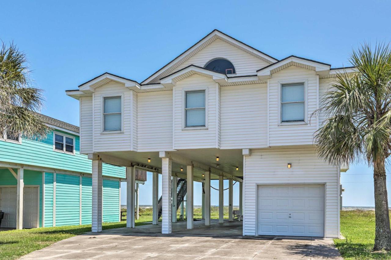 Oceanfront Galveston Home - Walk To Beach! Zewnętrze zdjęcie