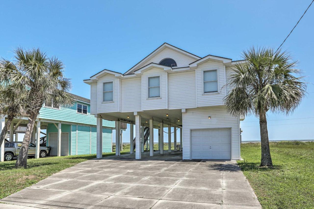 Oceanfront Galveston Home - Walk To Beach! Zewnętrze zdjęcie